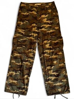 Levi's Women's Wide Leg Camo Cargo Pants - Green/Brown/Tan